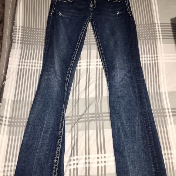 Miss Me Jeans Sz 27 27.5x32 embroidery embellished - Picture 8 of 11